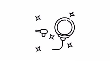 line art Podcast pop filtre simge animasyon video, müzik üretimi veya podcast için