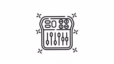 ses mikserinin ses düzenleyiciler ve düğmelerle çizilmiş sanat animasyonu, müzik üretimi ve ses düzenleme projeleri için mükemmel. Yaratıcı tasarımlar için ideal.