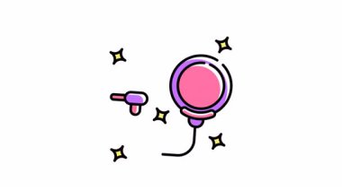 Müzik prodüksiyonu veya podcast için Podcast pop filtresi simge canlandırma videosu