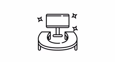 Cilalı bir sunum için ekranı olan Tez Savunma Kurulumunun animasyonu. Akademik sunumlar ve konferanslar için uygundur.