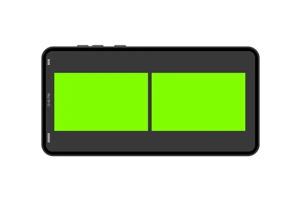 电话视频模板 用于插入面而不是色键的空白 — 图库矢量图片