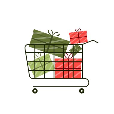 Noel ve yeni yıl hediyeli bir araba. Mal satın alma kavramı.