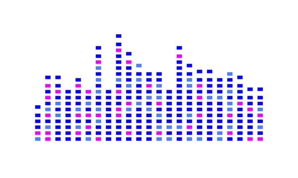 Абстрактный Музыкальный Синий Розовый Эквалайзер Белом Фоне — стоковый вектор