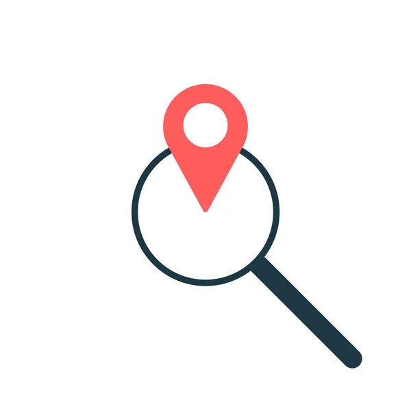Hand Points Dot Location Concept Geodesy Online Tracking —  Vetores de Stock