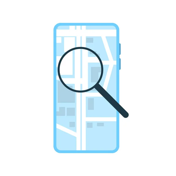 Phone Location Map Land Sale Vector Icon — 스톡 벡터