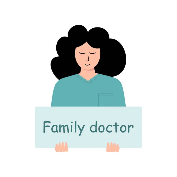 Médico Familia Ilustración Moderna Personal Del Hospital — Vector de stock