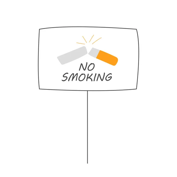 Warning Sign You Cant Smoke Here — Stock Vector