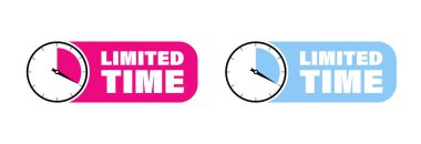 Limited time icon set. Design clipart.