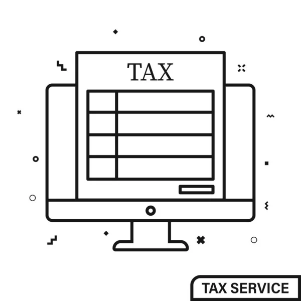 Податкова Онлайн Форма Стільниці — стоковий вектор