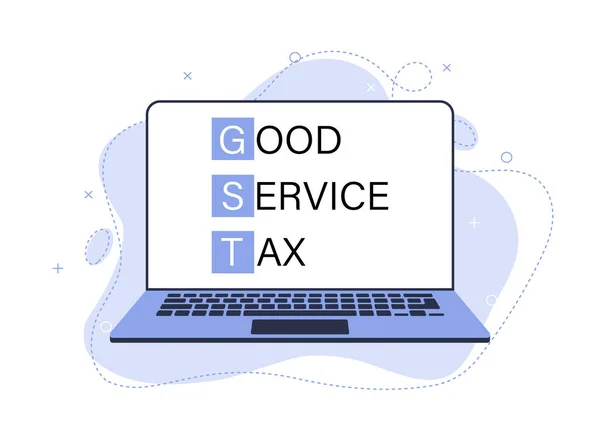 Податок Добре Обслуговування Податкова Концепція Форма Оподаткування Ноутбуці — стоковий вектор