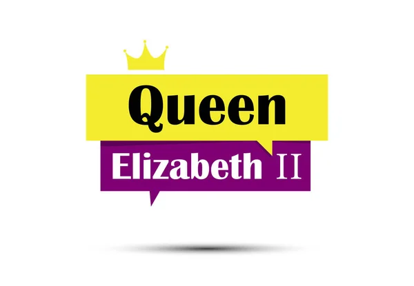 Koningin Elizabeth Moderne Illustratie Met Kroon — Stockvector