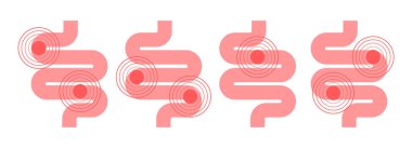 Problemli bir dizi mide görüntüsü. Yiyeceklerin bileşenlerine karşı aşırı duyarlılık.