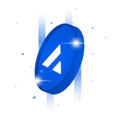 Çığ dijital kripto para illüstrasyonu.