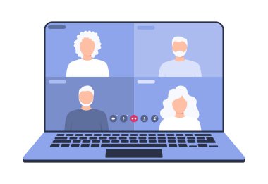 Yaşlılar ekranlarını video sohbetine bağladılar