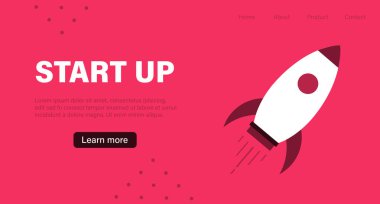 Uçan roketle başlayan iş başlığı şablonu