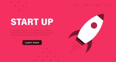 Uçan roketle başlayan iş başlığı şablonu