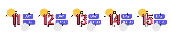 Stock image Days Left Badges and Stickers. Number of days left. Countdown left days banner. Count down vector banner template