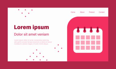 Business time management, deadline concept, planner, flat vector illustration banner