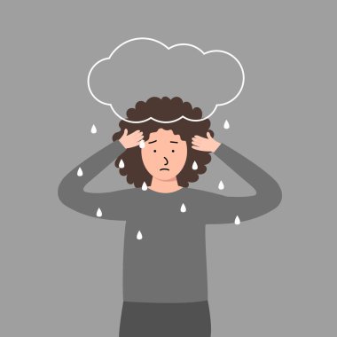 Kadın karakter depresyonu, stres. Kafamda tam bir karmaşa var.