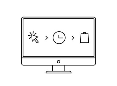 Siparişinizi tıklayıp toplayın. Masaüstünde mal teslim süreci