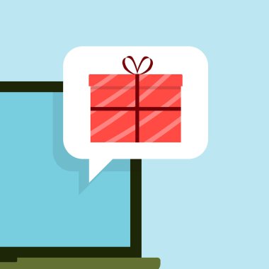 Yeni hediye satın alma teklifi. Çevrimiçi satış kavramı