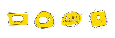 Çevrimiçi Toplantı Etiketi Ayarları. Video Çağrısı Konsepti