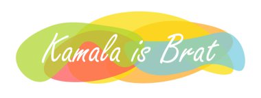 Grafikte, Bayan Başkan 'ın canlı ve renkli soyut bir arkaplan karşısında öne çıkan ve kadın liderlik ve ilerlemeyi sembolize eden cesaret verici ifade yer alıyor. Parlak renkler umut ve c 'ye ilham veren enerjik bir atmosfer yaratır.