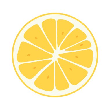 Taze görünümlü bir limon dilimi, sulu sarı kısımlarını düz bir arkaplanda sergiler ve doğal dokusunu ön plana çıkarır..