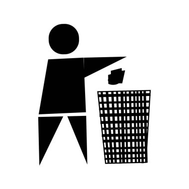 Çöpü geri dönüşüm kutusuna atan kişi