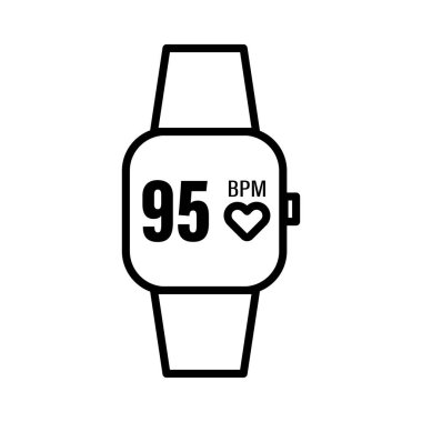 Kalp atış hızı monitörü egzersiz sırasında nabzı 95 BPM 'de gösteriyor