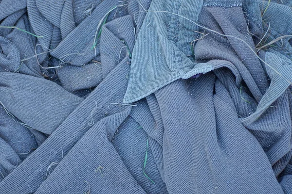 Gray Dark Fabric Texture Piece Dirty Matter Old Clothes — Stock Photo, Image