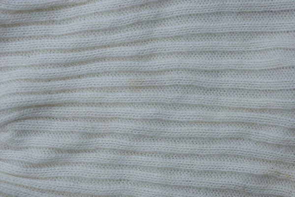 带条纹图案毛衣织物的灰白色羊毛质地 — 图库照片