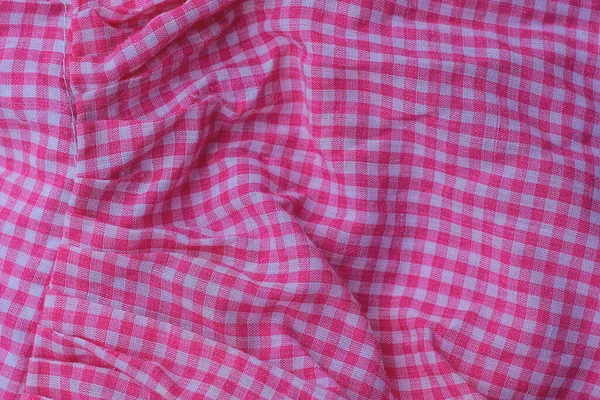 colored fabric texture of square red white pattern