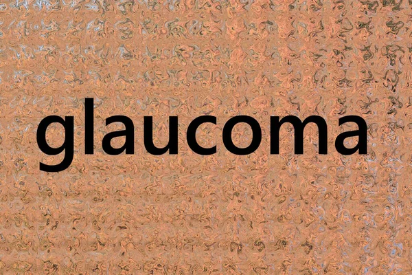 black word glaucoma on red background from illustration