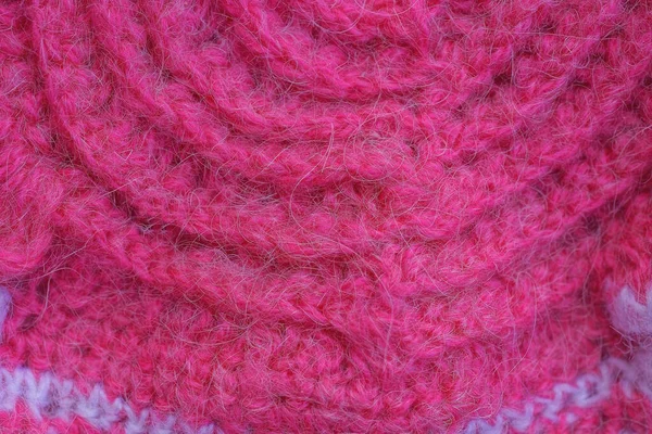 Rote Textur Aus Einem Stück Wollstrick Tuch — Stockfoto