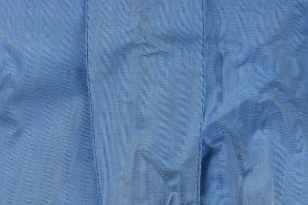 Μπλε Γκρι Υφασμάτινο Φόντο Κομματιού Τσαλακωμένου Υφάσματος Από Ρούχα — Φωτογραφία Αρχείου