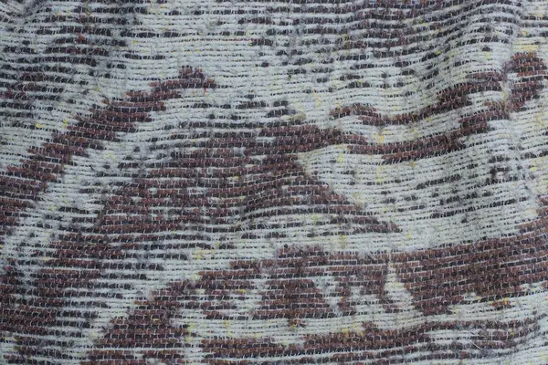 Серая Коричневая Ткань Текстура Шерстяной Ткани Рисунком Клетке — стоковое фото