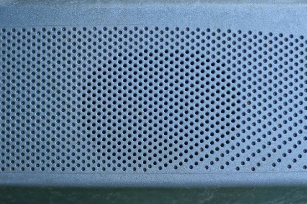 Gray Texture Plastic Grill Speaker Old — Stock Photo, Image