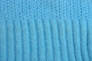 Yün çizgili örgü kumaşın mavi kumaşı.