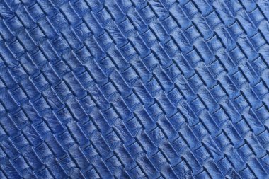 Deri hasır desenli mavi doku.