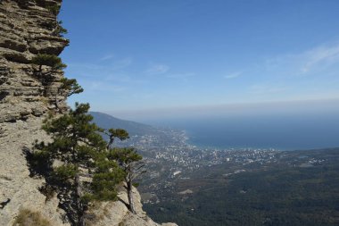 Balaklava Crimea. Cape Aya. The tract Ayazma. cloud over the mountain. trail up the mountain