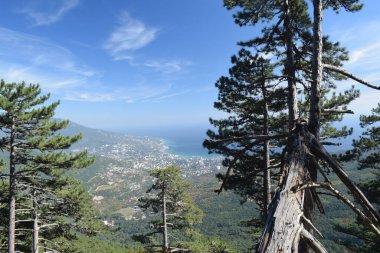 Balaklava Crimea. Cape Aya. The tract Ayazma. cloud over the mountain. trail up the mountain