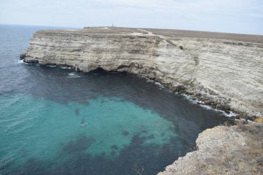 Balaklava Crimea. Cape Aya. The tract Ayazma. cloud over the mountain. trail up the mountain