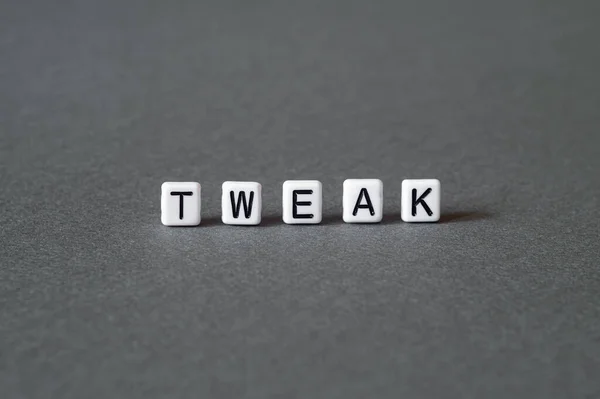 Tweak Word Concept Cubes Text Letters — Stock Photo, Image