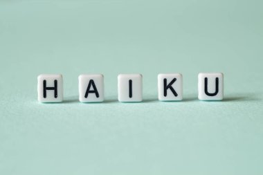 Haiku - küp, metin, harf üzerine kelime kavramı