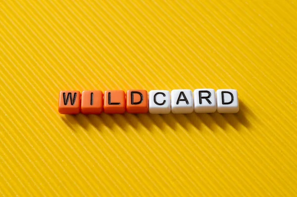 stock image Wildcard - word concept on cubes, text, letters