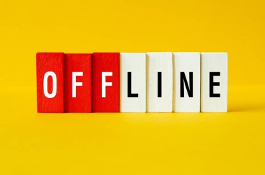 Çevrimdışı - yapı taşları, metin, harfler üzerine kelime kavramı