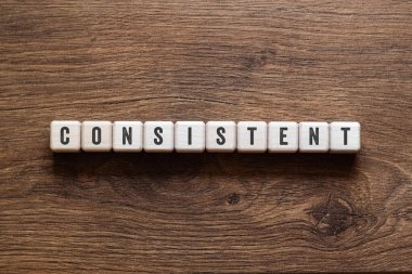 Tutarlı - yapı taşları, metin, harfler üzerine kelime kavramı