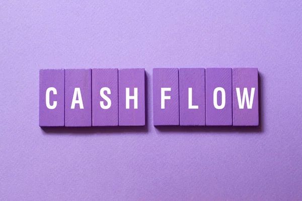 Cash Flow Conceito Palavra Blocos Construção Texto Letras Imagens Royalty-Free