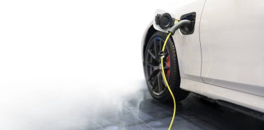 E-hareketlilik, elektrikli araç şarjı, elektrikli araba şarj istasyonu, kapatın.